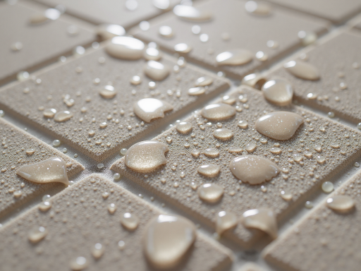 瓷砖美缝清洁施工现场，工人正在仔细清理瓷砖缝隙，使用专业工具去除污垢，缝隙变得洁白